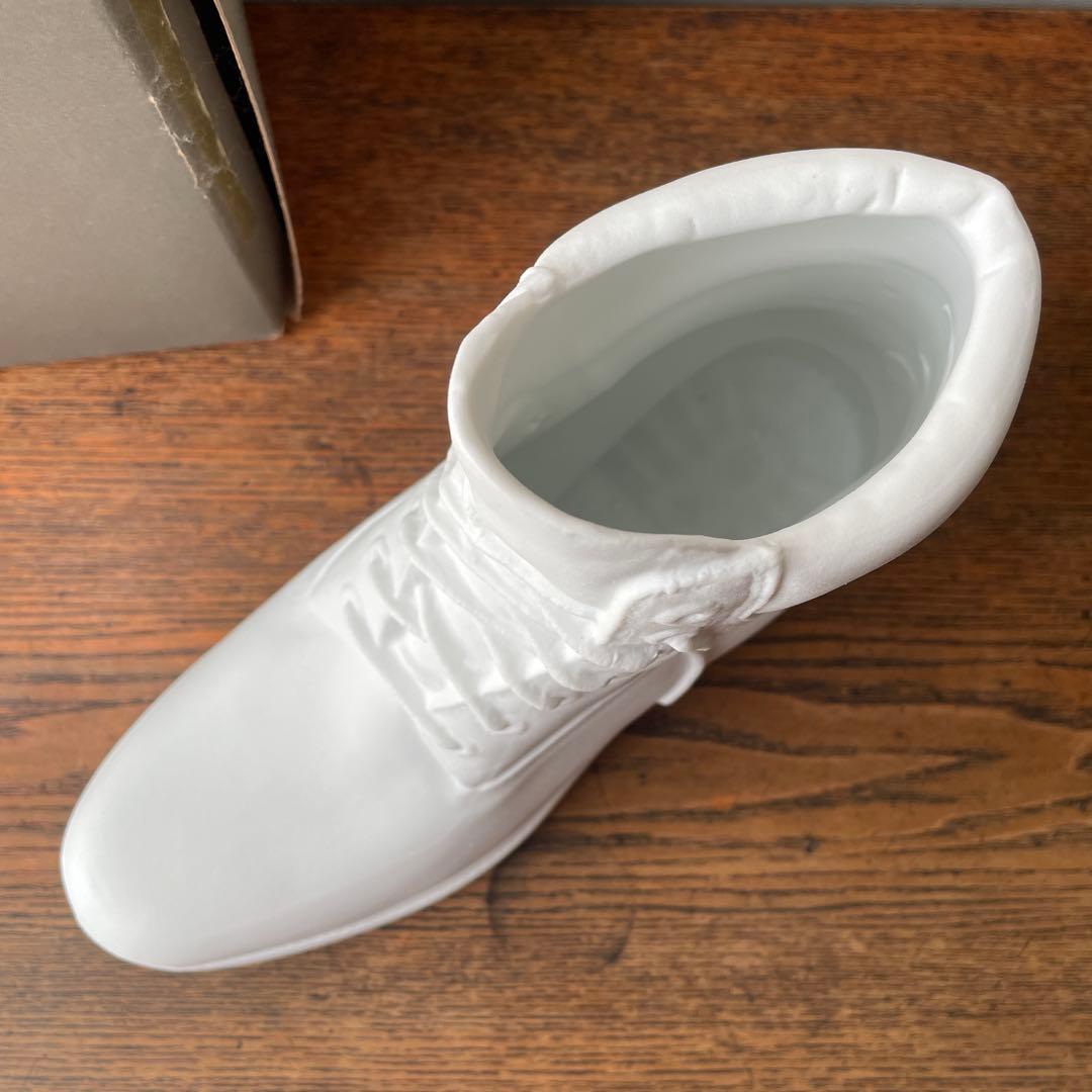 ティンバーランド　オリジナル　イエローブーツ　オブジェ　花瓶　陶器　白