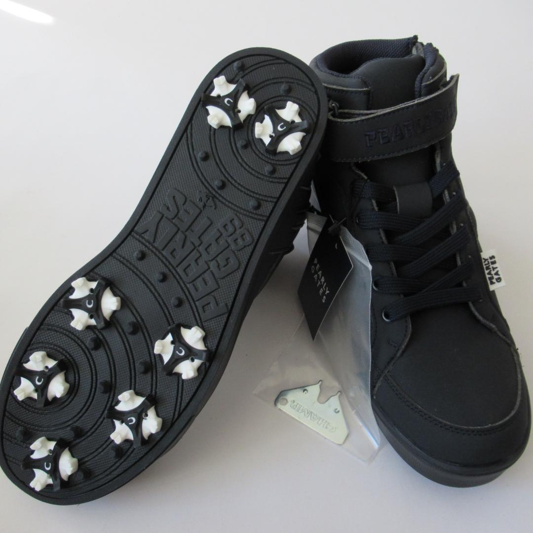 パーリーゲイツ新品濃紺 ソフトスパイク ゴルフシューズ 23.5ｃｍ