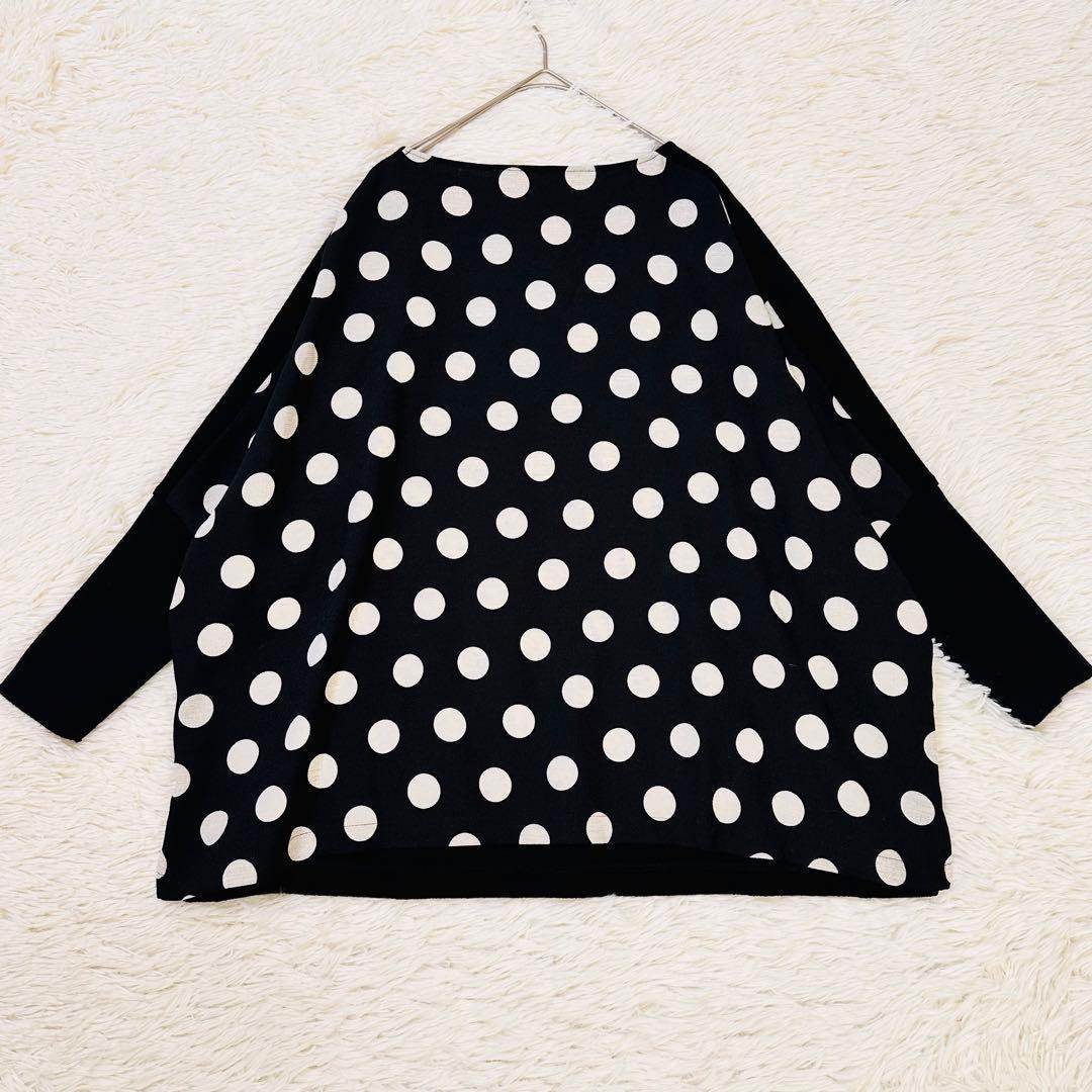 近年 完売✨ビアズリー 後ろドットニット ドルマン コクーン オーバー