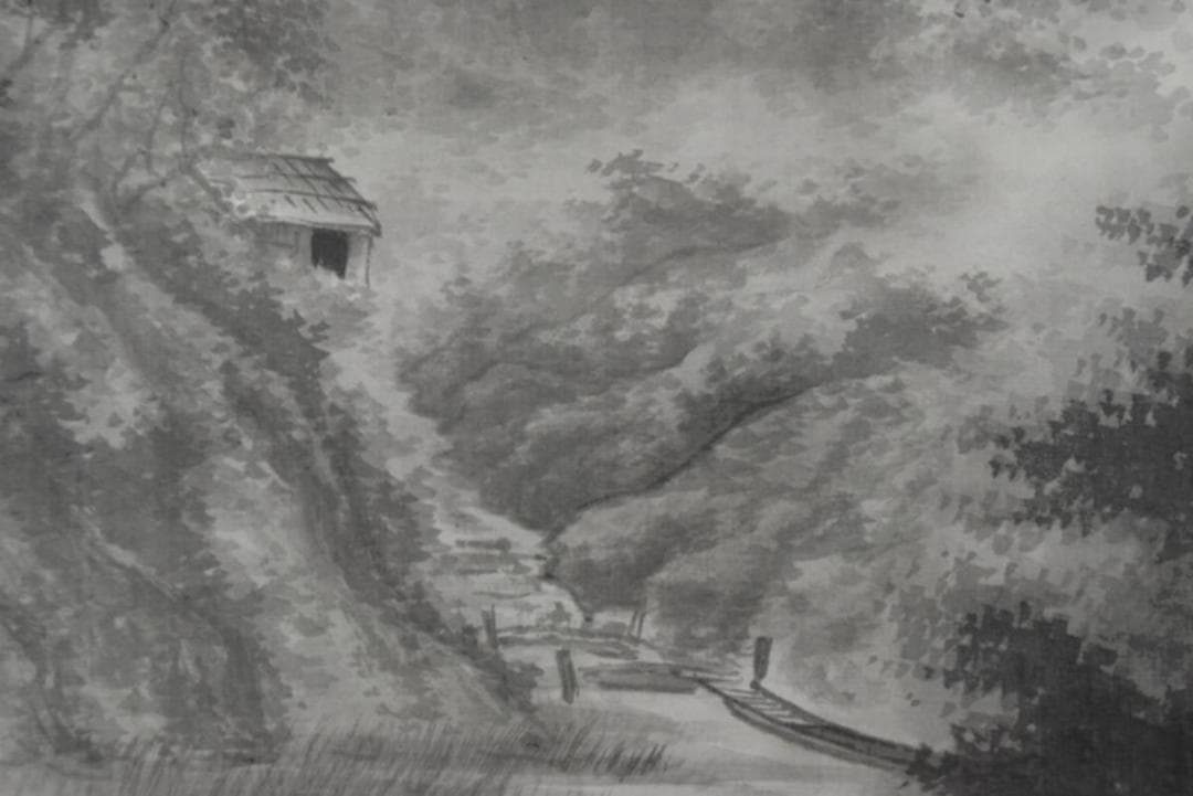 【真作】義信/山水図/掛軸/名家伝来/AA-467