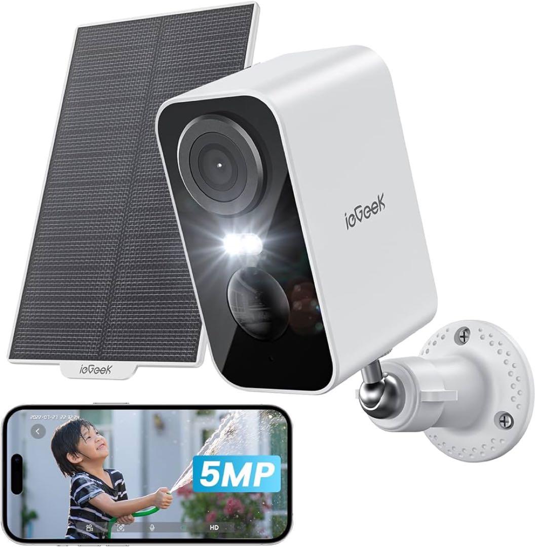 ieGeek セキュリティカメラ、屋外、ソーラー、500万色ナイトビジョン、 Amazon.co.jp: 【強化版500万高画素・録画機能搭載】ieGeek 防犯カメラ