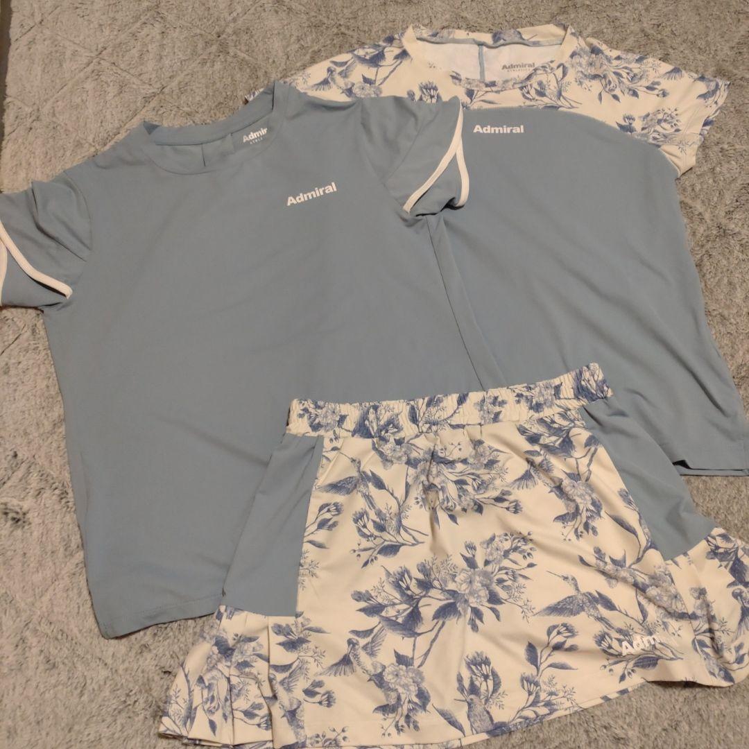 Admiral テニスウェアセット 水色と花柄 Admiral（アドミラル） アドミラル『Admiral』 テニスウェア