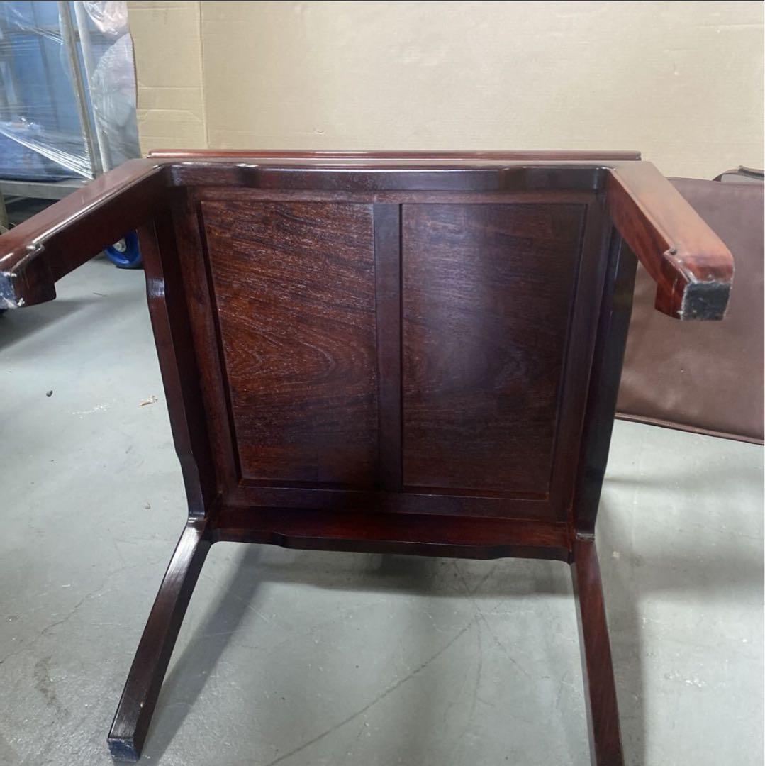 唐木家具 ダイニングチェア アームチェア 高級 花梨材 無垢 中国美術