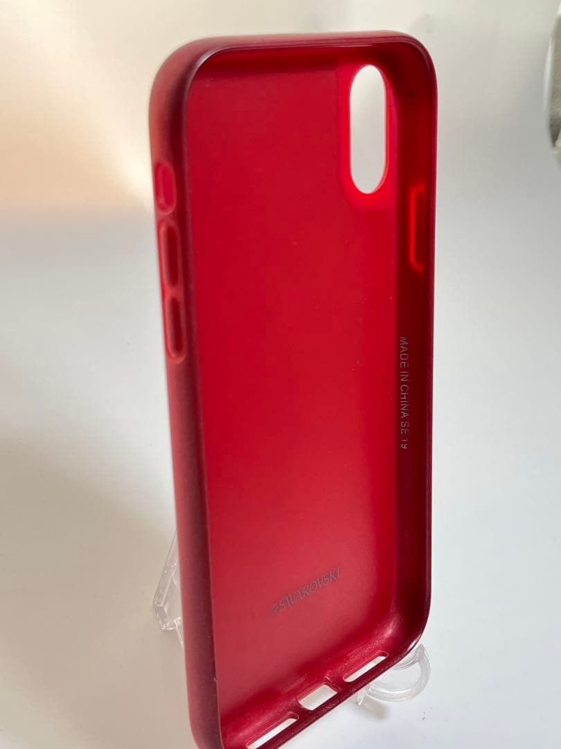 スワロフスキー スマホケース グラムロックiPhoneケース XR レッド