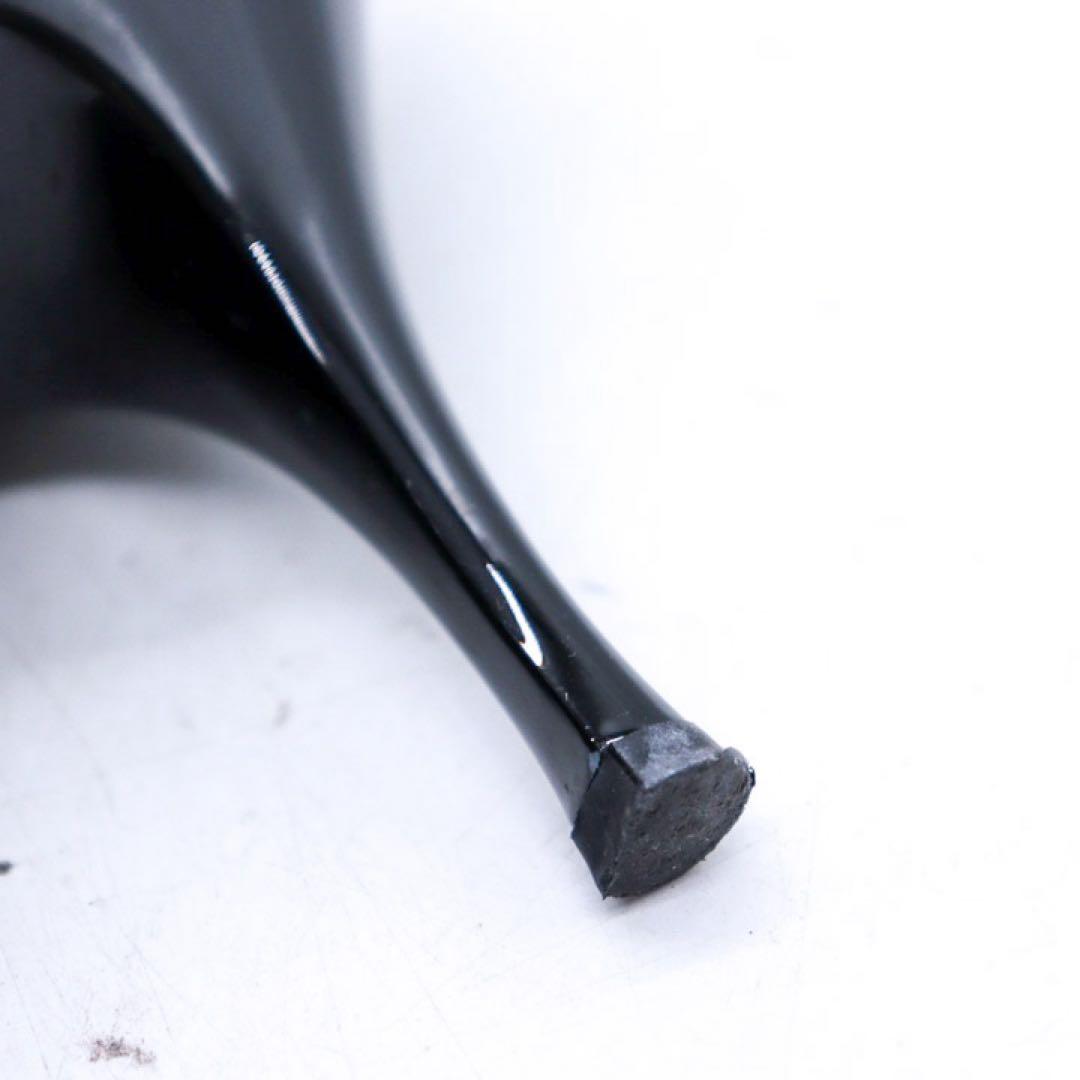 美品❤️フェラガモ　パンプス　23.5cm 6.5 ヒール　ヴァラ　リボン　黒　靴