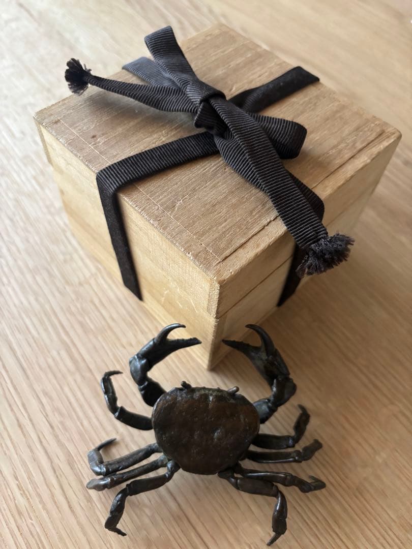 鋳銅製 在銘【安の介】 蟹 自在置物 - メルカリ