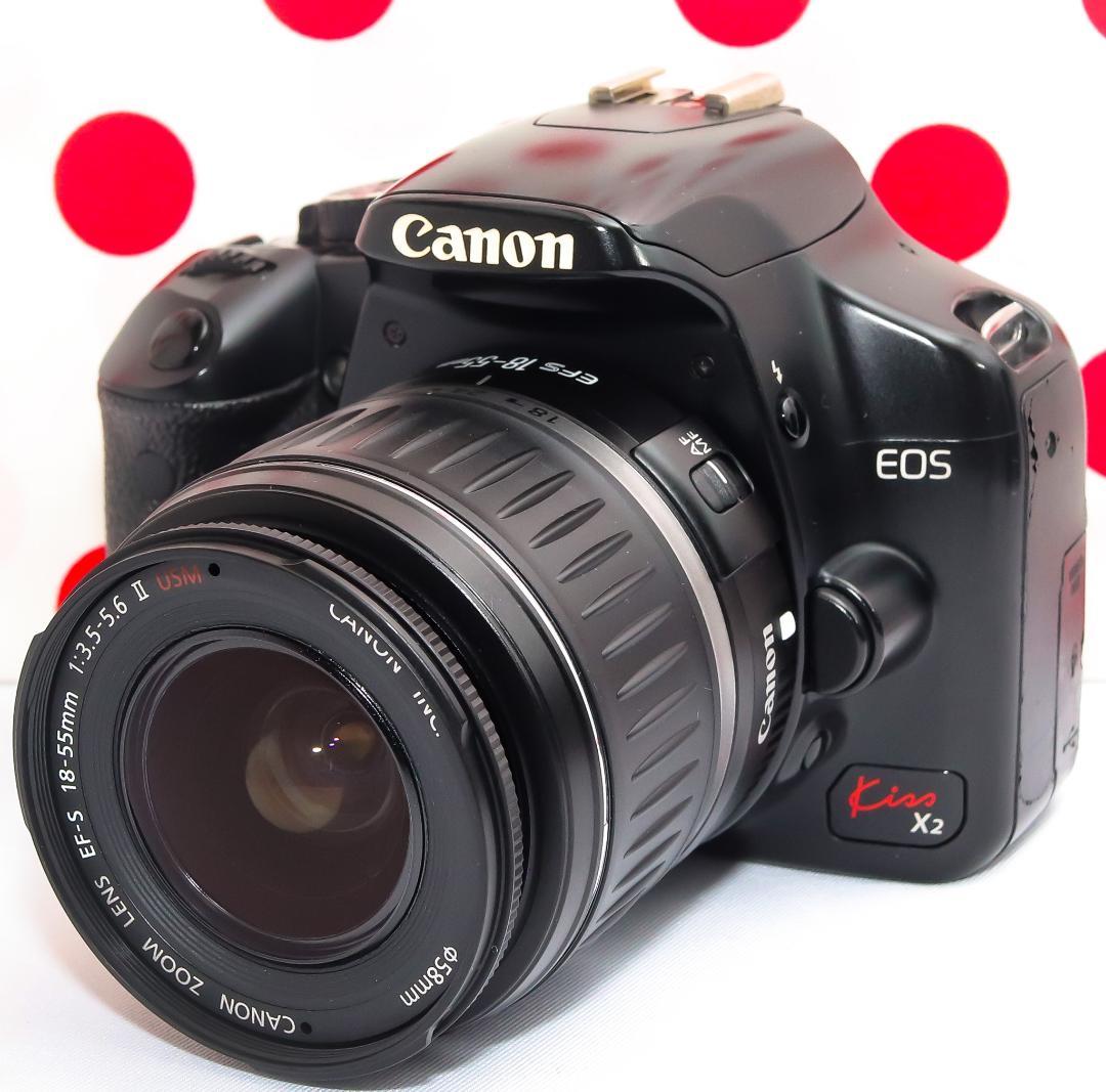 Canon kiss x2❤スマホに転送OK❤入門用一眼レフ❤初心者おススメ 初心者おすすめ Canon EOS Kiss X2 スマホ転送 使用少なめ 一眼レフ