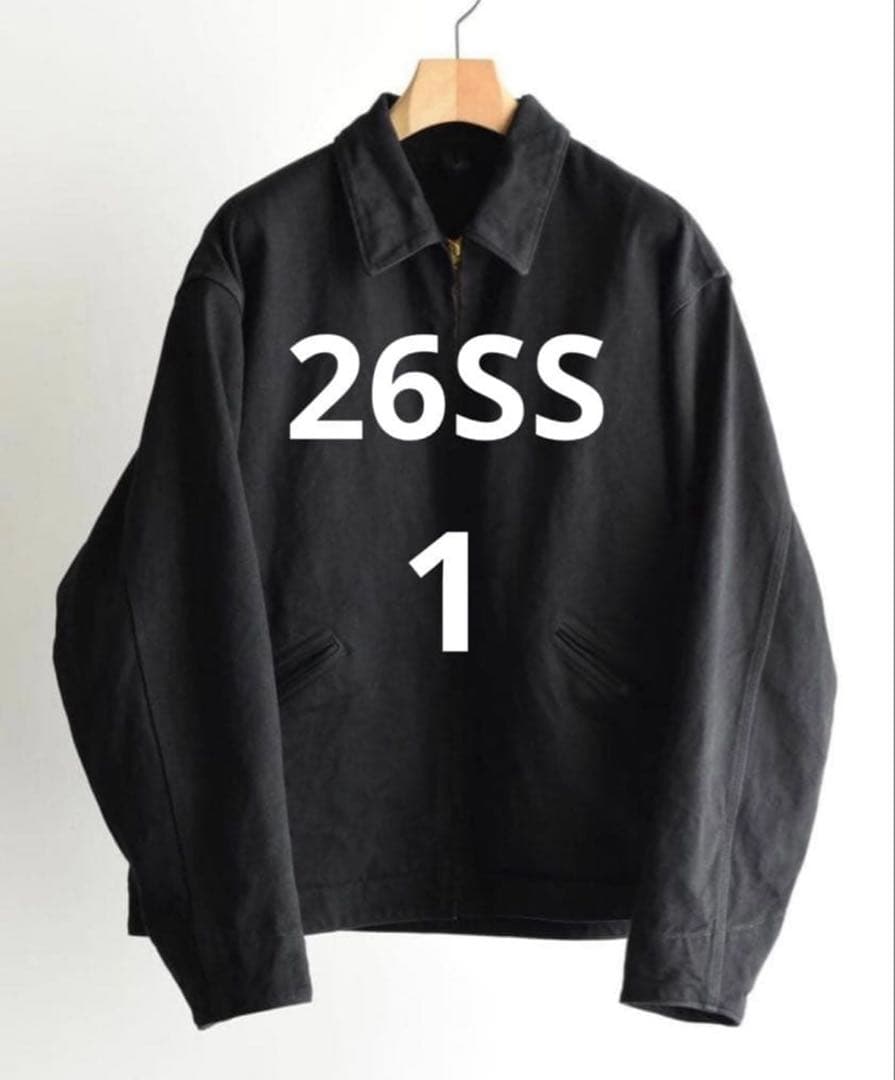 26SS comoli コモリ ブラックデニム ジップショートジャケット 1