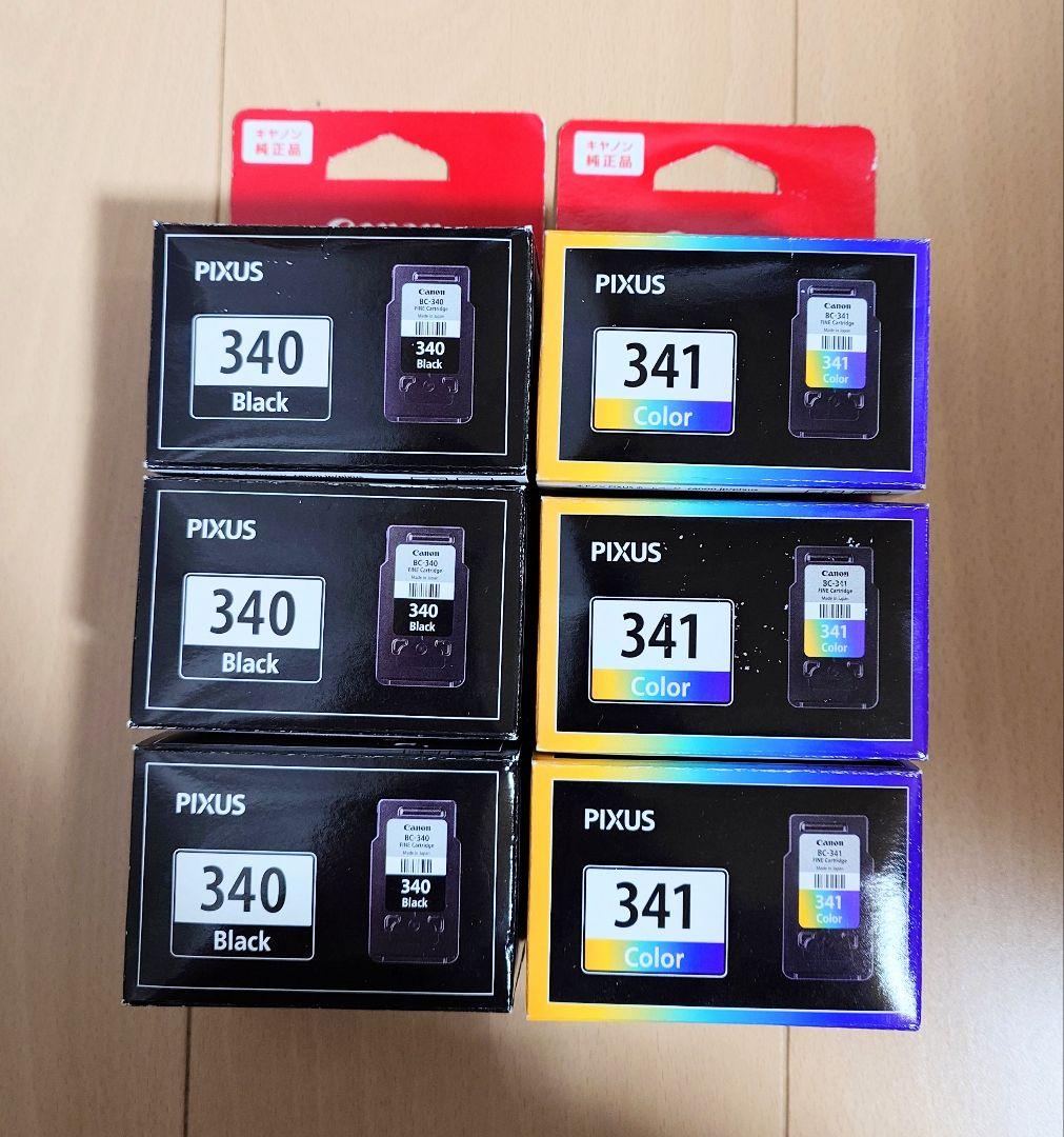 キャノン　純正　インク　340　341　各3セット Amazon.co.jp: 【純正品】CANON FINEカートリッジ BC-340(ブラック) +