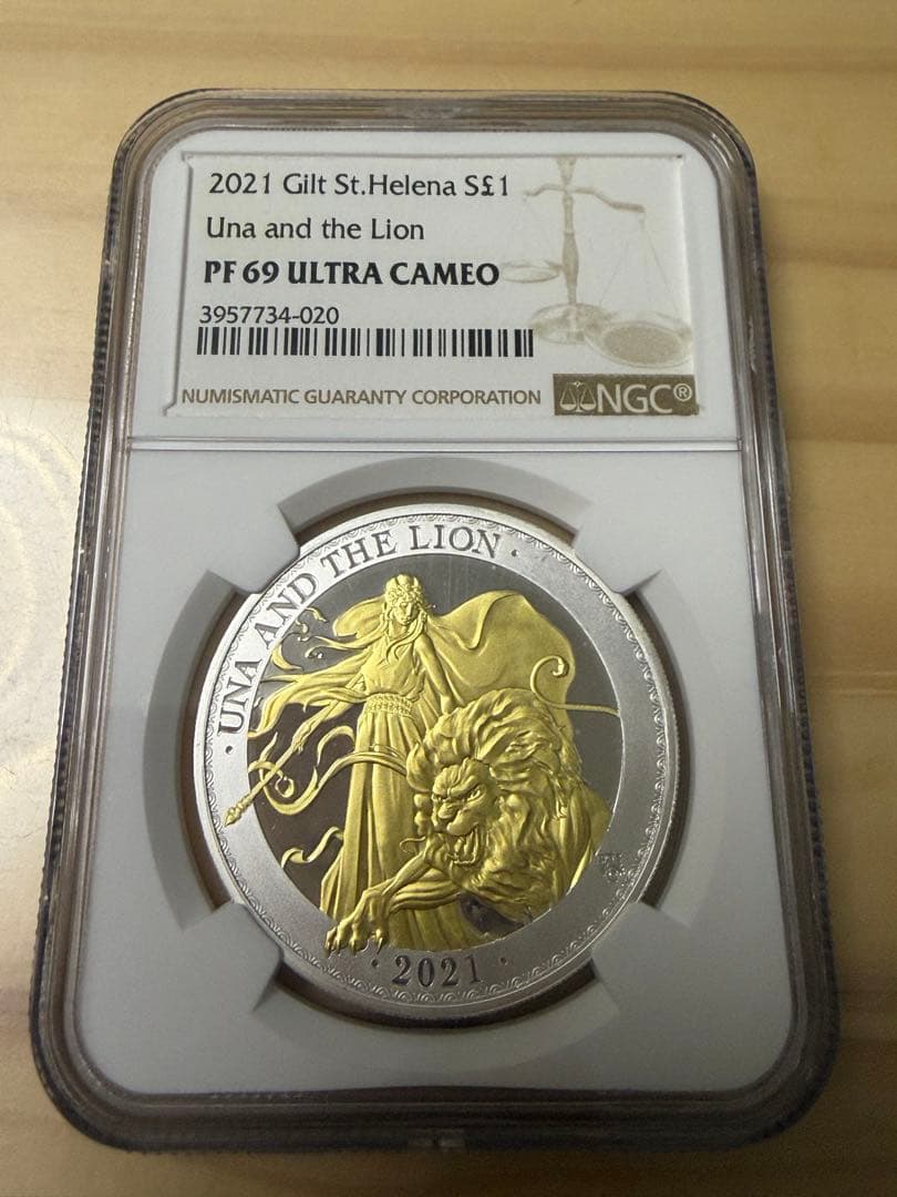 2021ウナとライオン セントヘレナNGC 1オンス シルバー 銀貨PF69