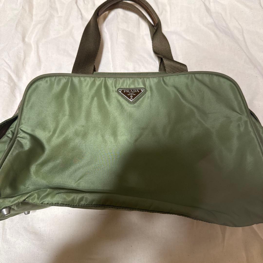 PRADA オリーブグリーン ハンドバッグ - メルカリ