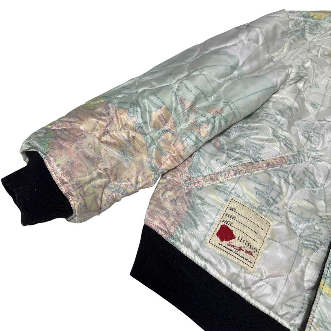 SEVESKIG MA-1 ボンバージャケット リバーシブル キルティング 総柄