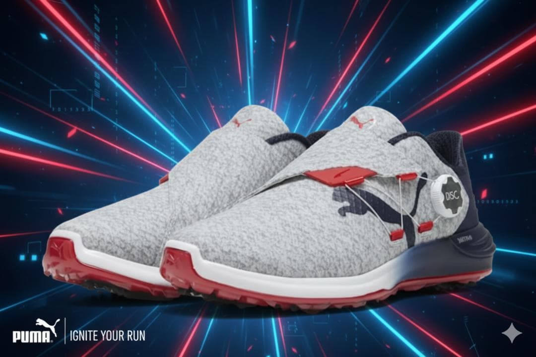 ★プーマ★ファントムキャットニトロディスクスパイクレスシューズ★27cm/GY メンズ ゴルフ ファントムキャット ニトロ ディスク スパイクレス