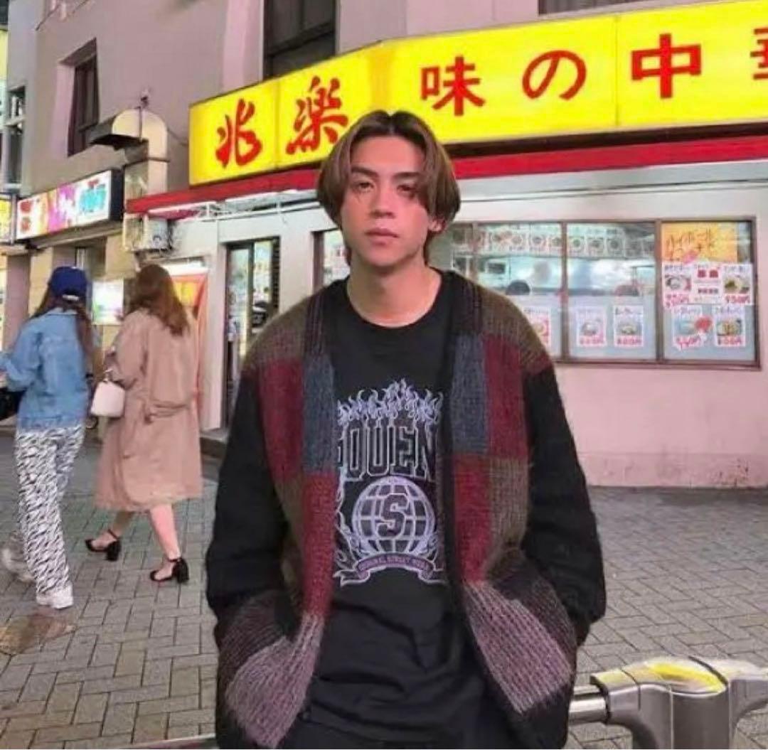 Supreme Brushed Grid Cardigan Black L - メルカリ
