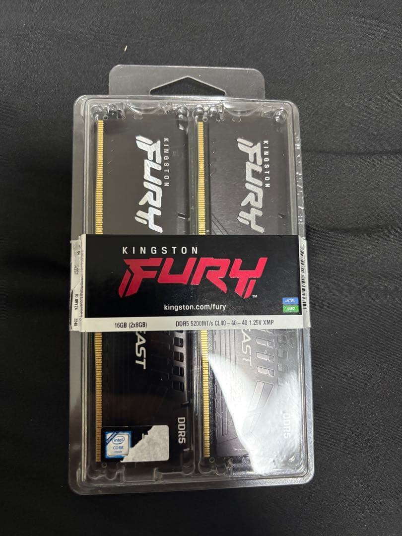 Kingston FURY 16GB（8GB×2） DDR5 メモリー Memorie Kingston FURY Beast, 16GB DDR5, 5200MHz CL40 - eMAG.ro