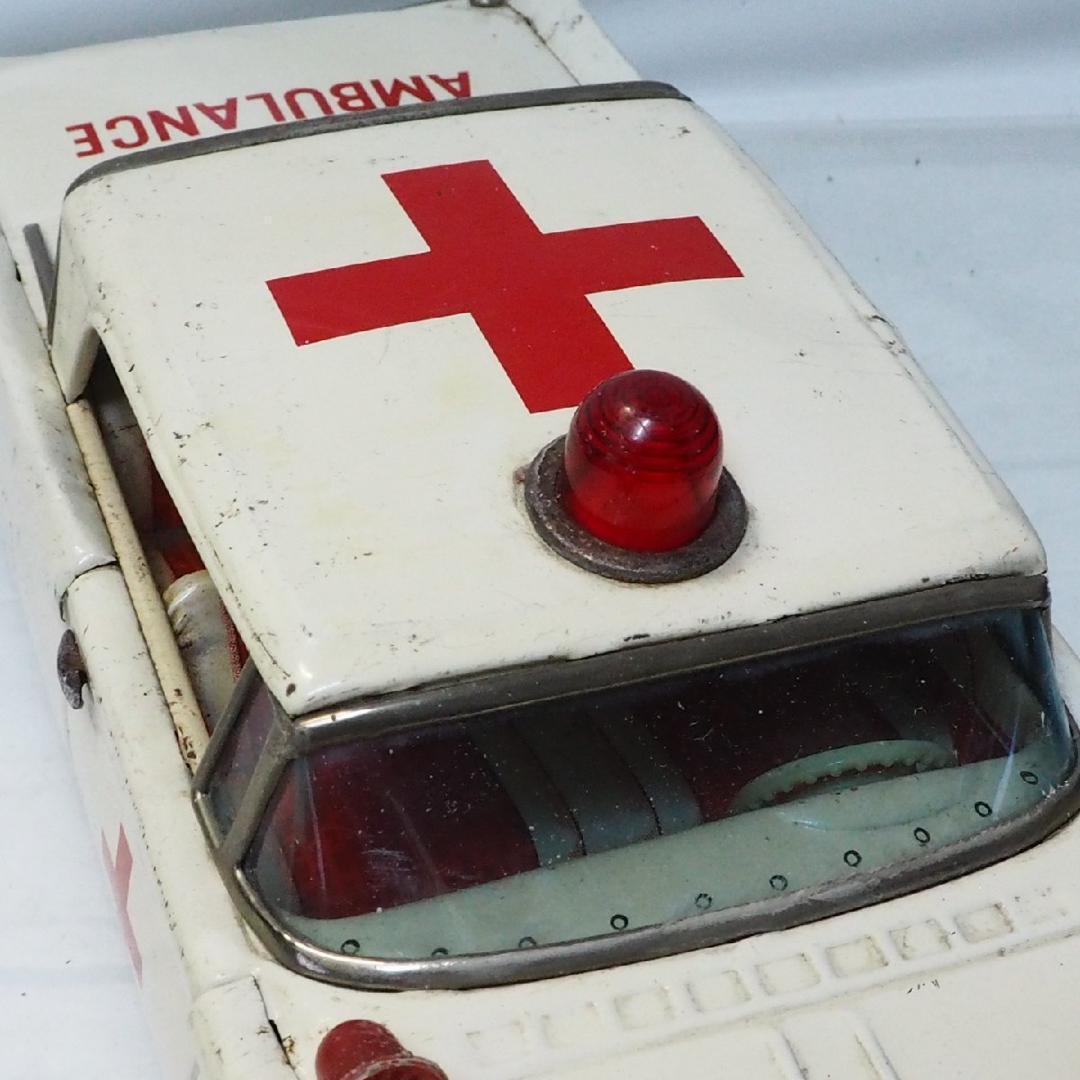 萬代屋 リンカーン コンチネンタル赤十字 救急車 tinブリキtoy car箱無