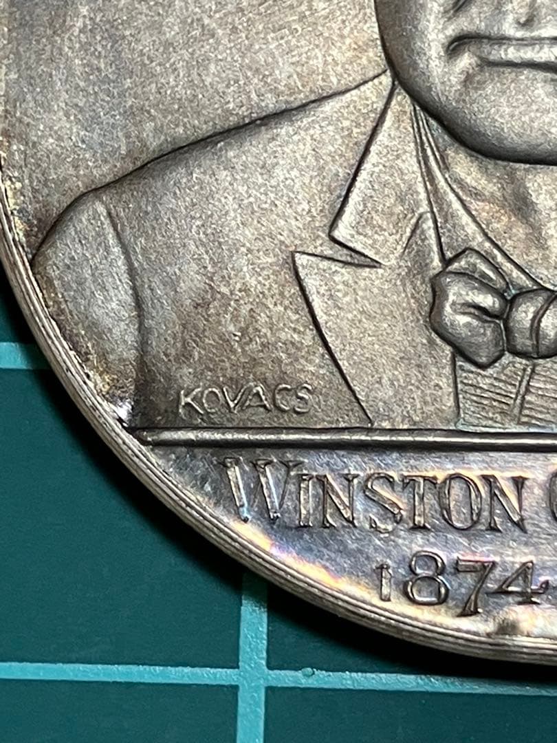 へ*ま様 チャーチル 純銀メダル SV925 28.5g 英国 Spink