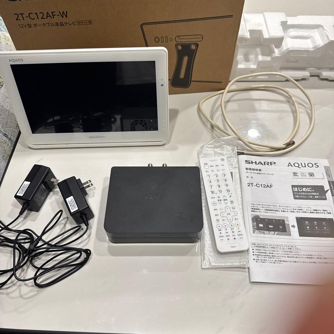 SHARP AQUOS ポータブルテレビ 2T-C12AF-W Amazon | シャープ ポータブル液晶テレビ ハイビジョン 防水