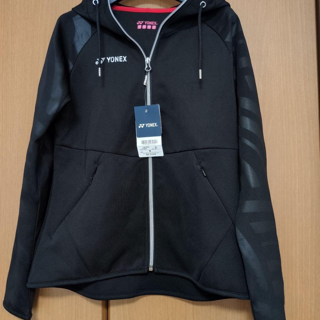 YONEX フード付きジャケット ブラック 新品 YONEX（ヨネックス） 日本サイズ 2022 FW ユニセックス フード付き