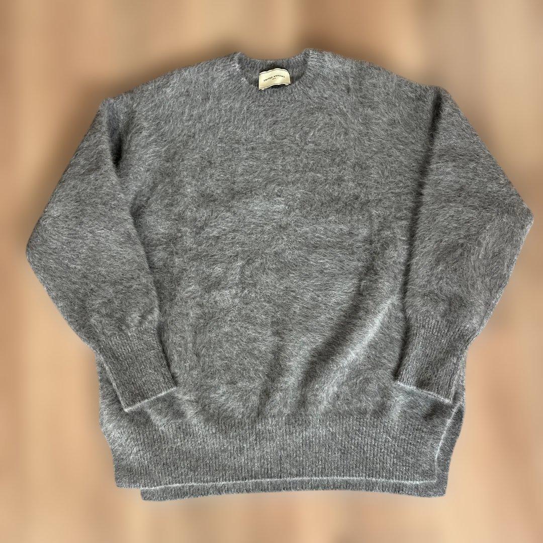 UNITED ARROWSフォックスカシミヤクルーネックニット グレー UNITED ARROWS フォックスカシミヤ クルーネック ニット （MD.GRAY
