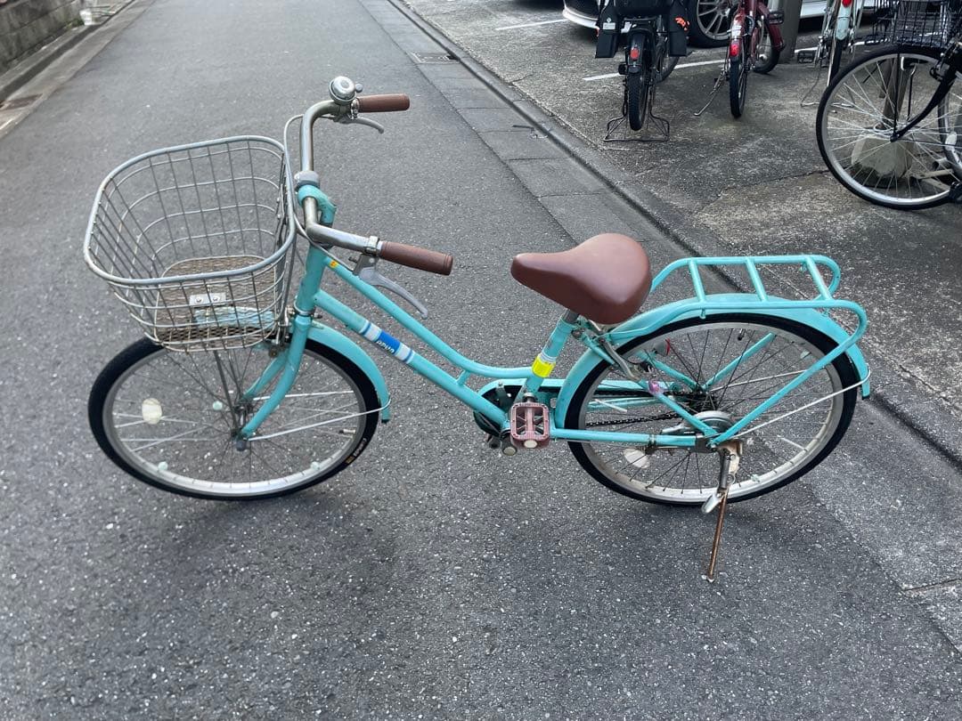 子供用自転車 水色 前面バスケット付き 子供自転車用スチール 前かご フロントバスケット 取り付けネジセット