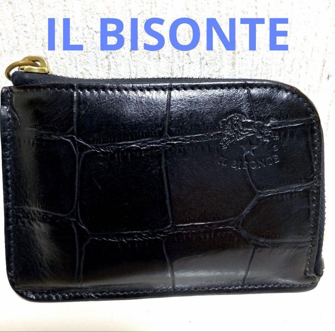 イルビゾンテ L字ファスナー 財布 クロコ型押し IL BISONTE（イルビゾンテ） 財布 二つ折り財布 クロコエンボスド