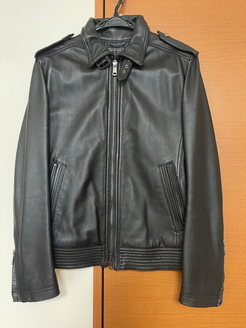 【美品】バーバリーブラックレーベル　革ジャン　Mサイズ 中古・古着通販】BURBERRY BLACK LABEL (バーバリーブラックレーベル