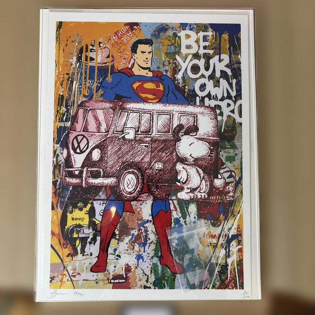 DEATH NYC スーパーマンとスヌーピー アート Rare 10/100 - メルカリ