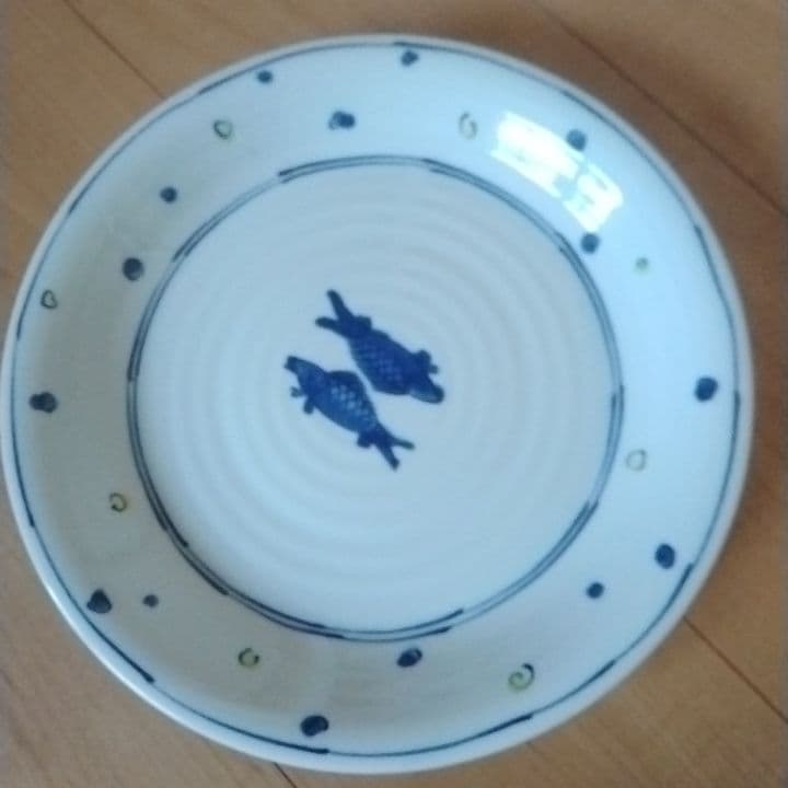 美濃焼 龍峰窯 染付 双魚紋 大皿1枚中皿 5枚 - メルカリ