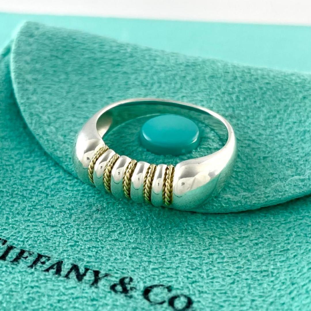 ティファニー 17.5号 ツイスト 925 750 コンビ リング XW7fe TIFFANY&Co.（ティファニー） ツイストシグネチャーリング・指輪/Sv925