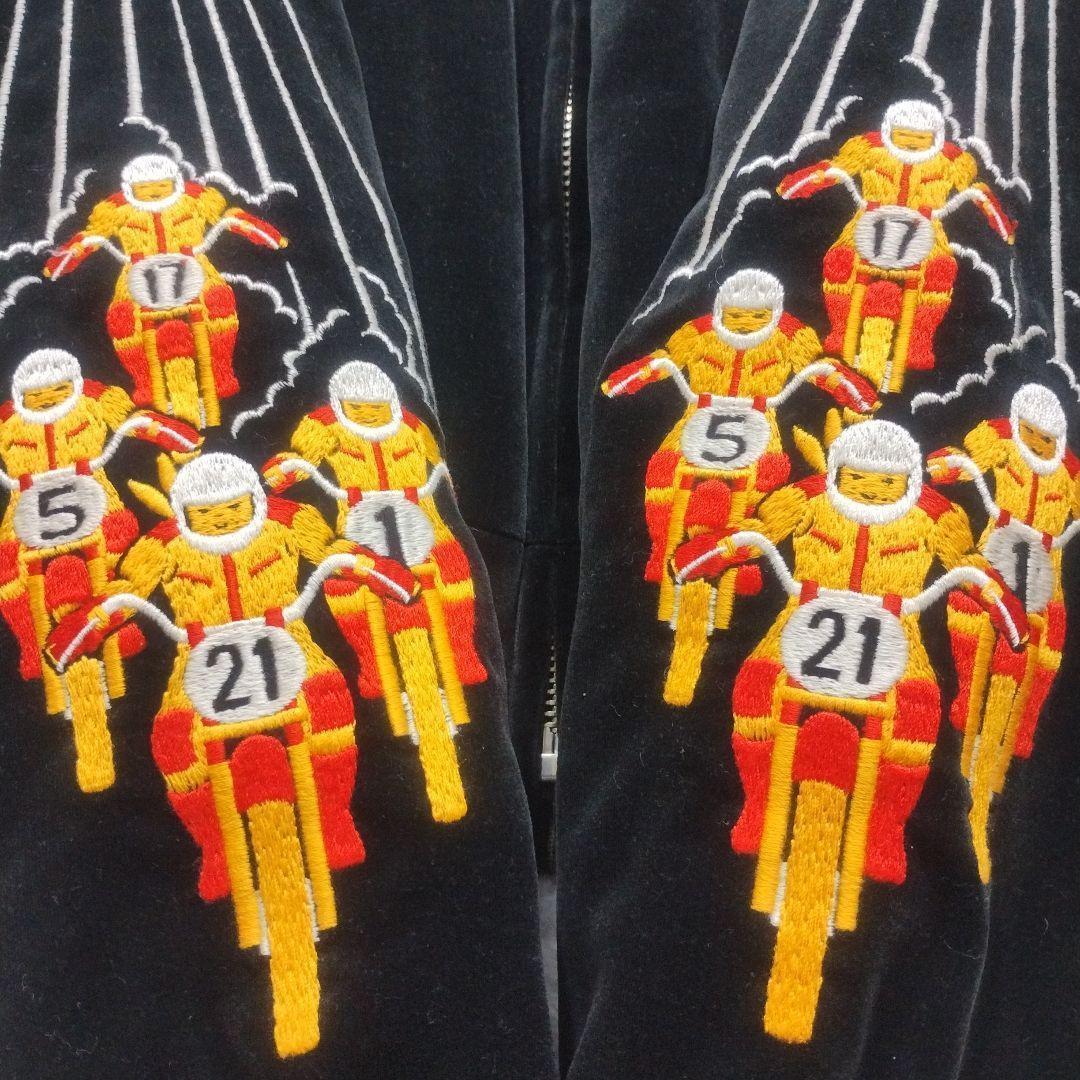 美品】フェローズ スカジャン リバーシブル 別珍 ベロア サテン 刺繍 M