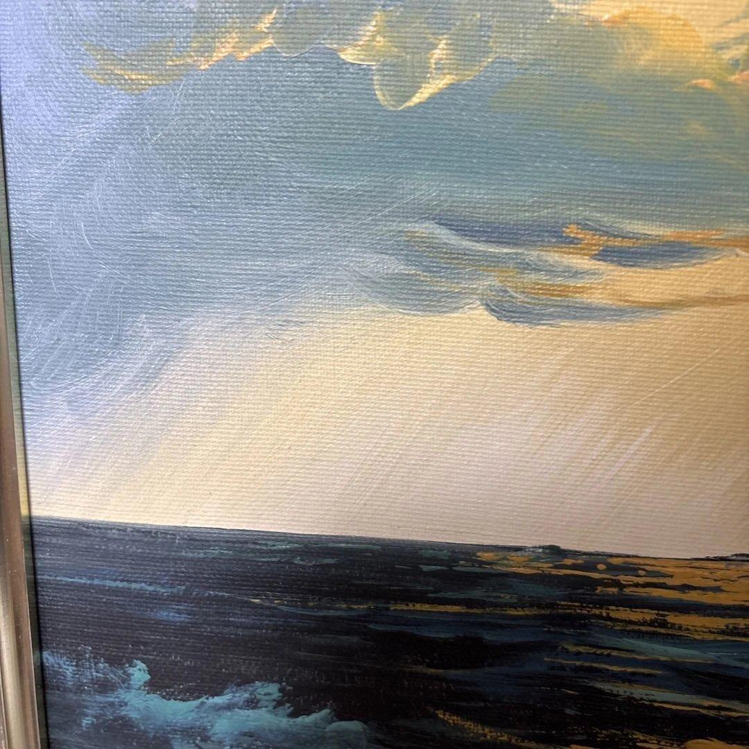 [￼作者不詳] 油彩画 船の風景