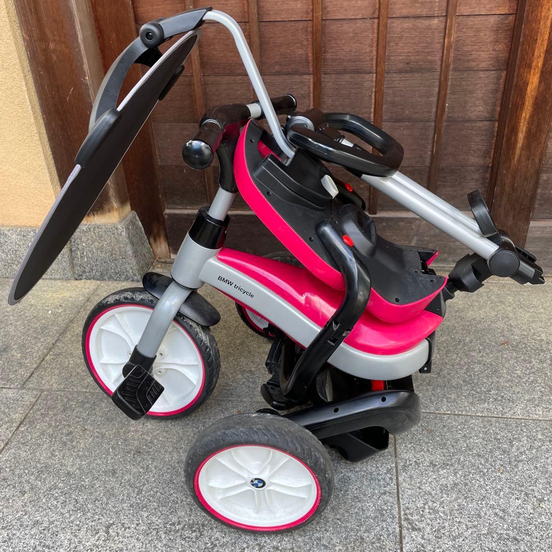 BMW 三輪車 ピンク 日よけ付き　正規ライセンス