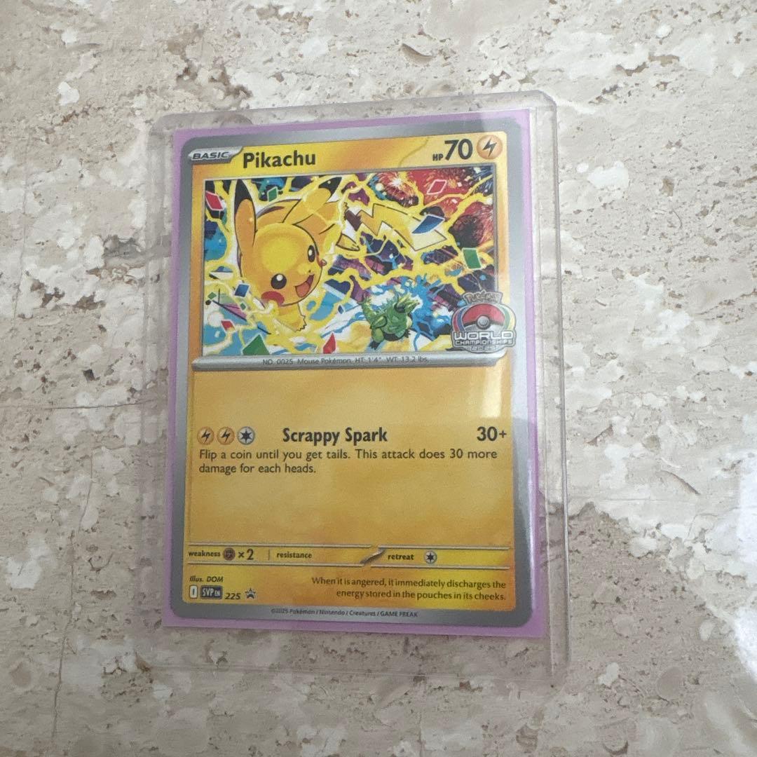 ピカチュウWCS2025アナハイム会場配布プロモカードpikachu 英語 - メルカリ