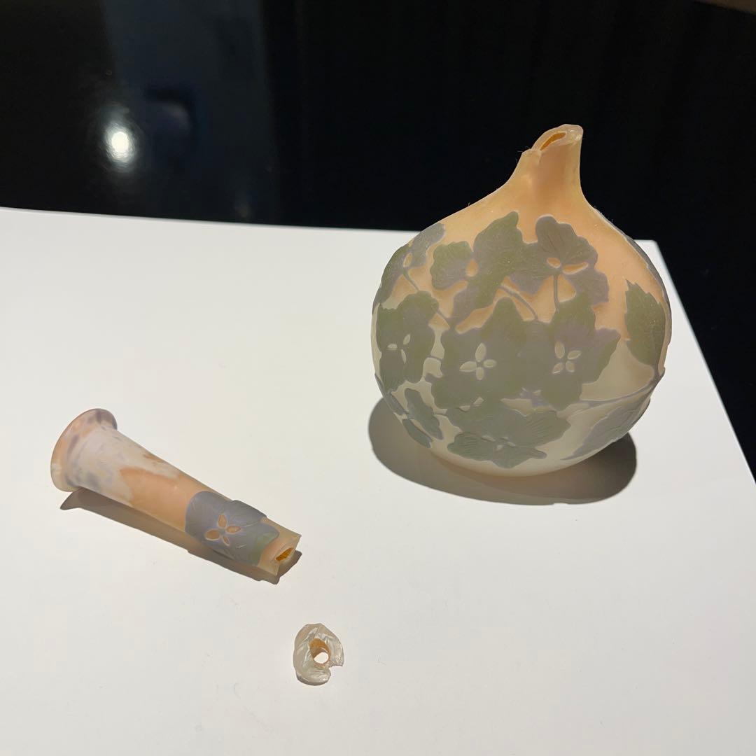 ガレ　紫陽花　一輪挿し エミール・ガレ 紫陽花文 一輪挿し 1904～1906年頃 高さ17cm | 古美術