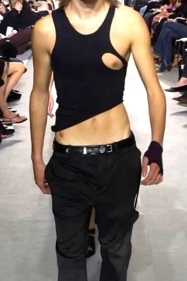 helmut lang 本人期03ss ベルト　レザー　アーカイブ　ボンテージ ヘルムートラング HELMUT LANG MADE IN ITALY 03AW レザージップ