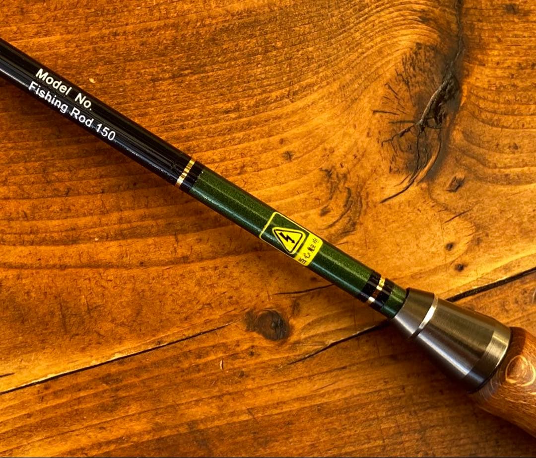 釣り竿セット　小物釣り竿　タナゴ竿　ブラック×グリーン　1.5M 仕掛け付き