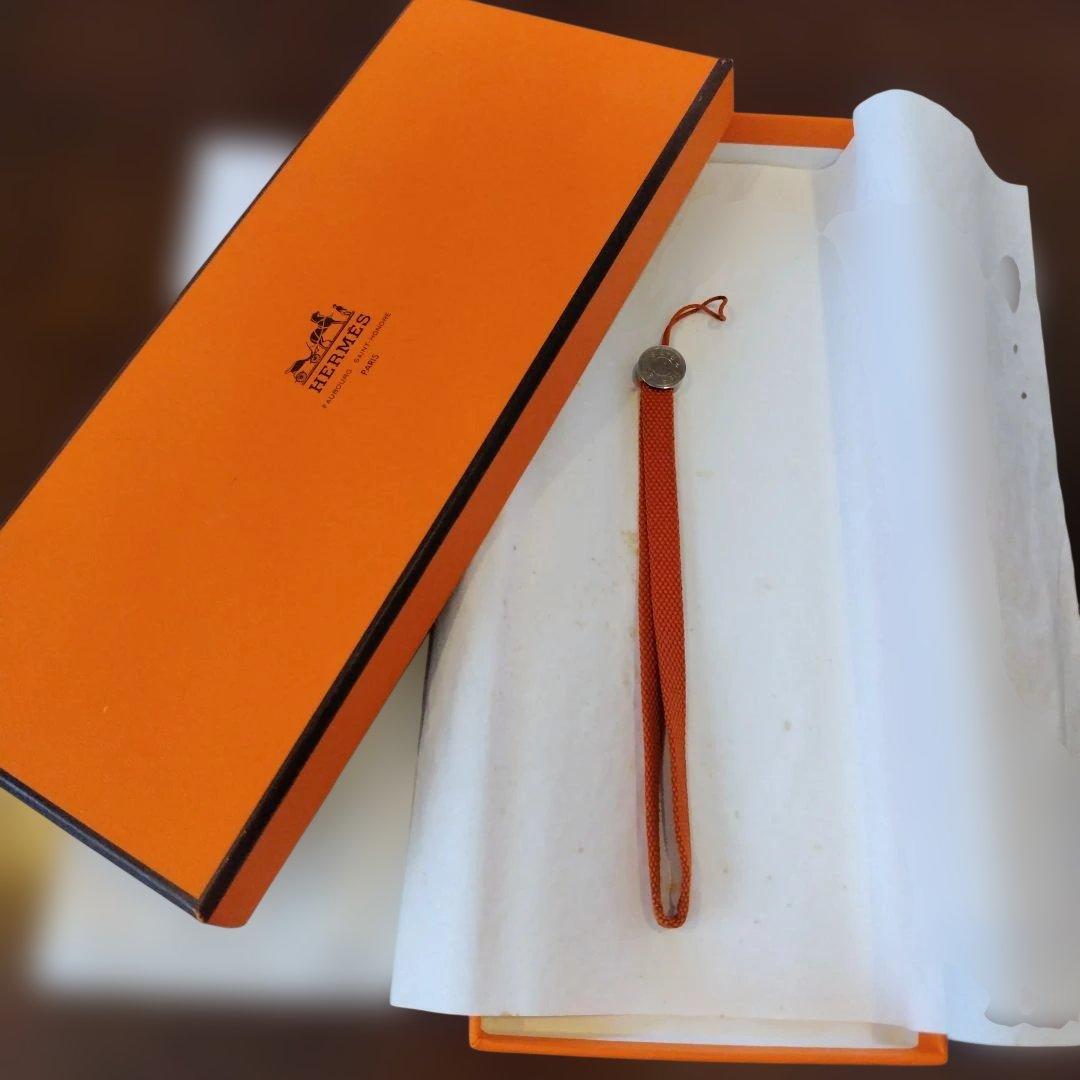 エルメス オレンジナイロンストラップ HERMES（エルメス） バッグチャーム/ストラップ サックオランジュ
