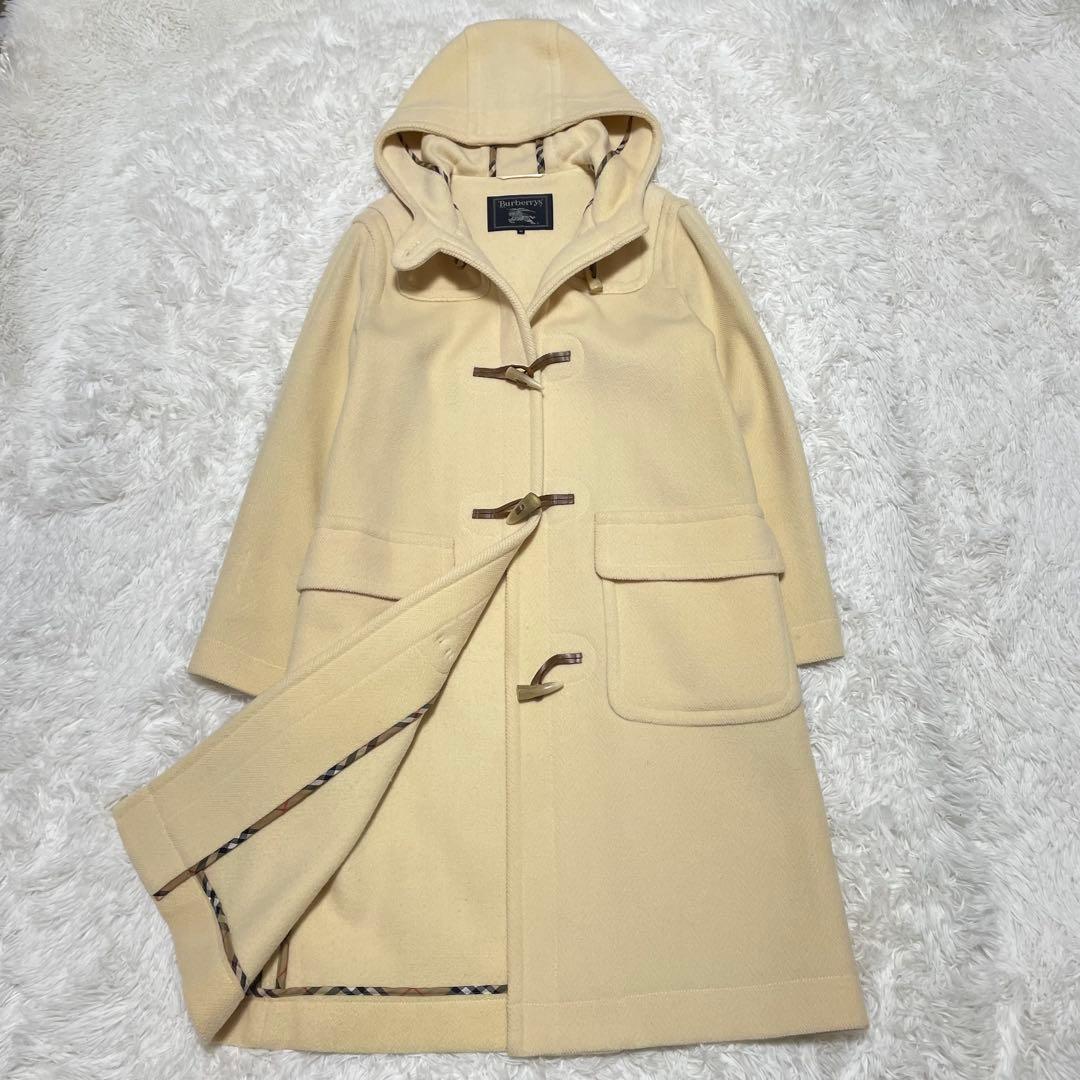BURBERRY ダッフルコート ヘリンボーン ウール ムーアブルック 水牛 希少カラー【英国製】MOORBROOK ムーアブルック ヘリンボーン ダッフル