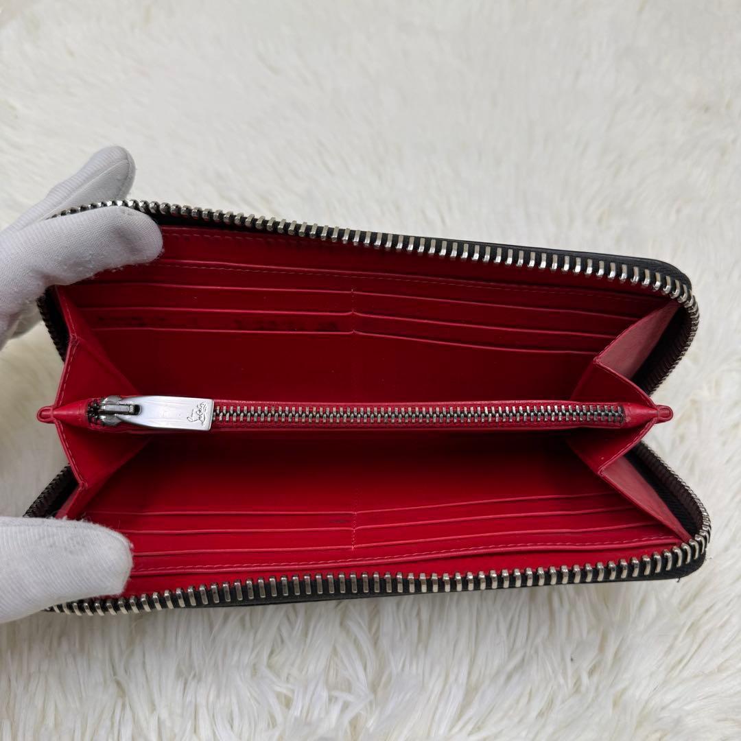 ✨人気✨ ルブタン 長財布 パネトーネ ラウンドジップ ブラック レザー