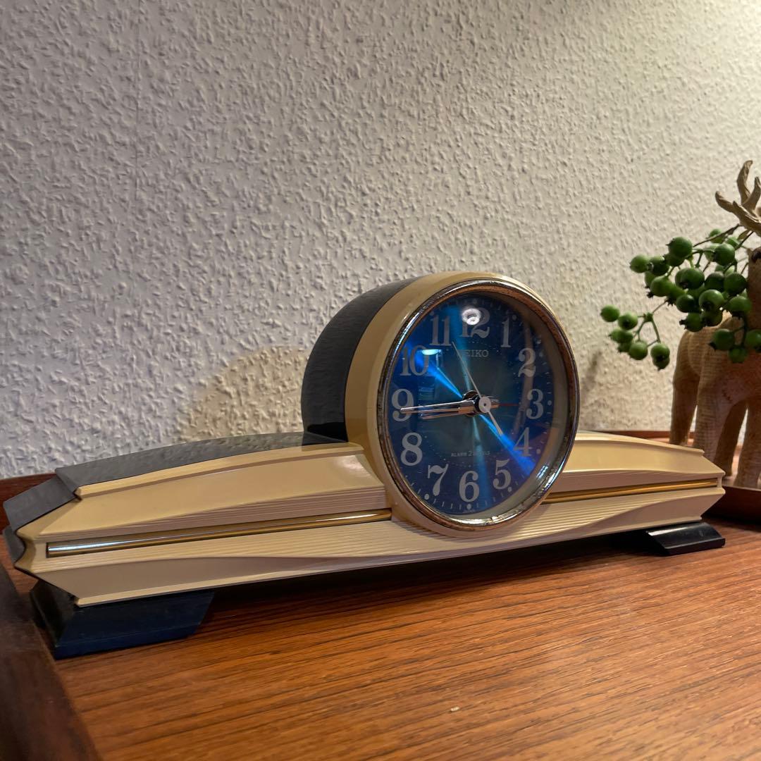SEIKO 置き時計 手巻き スペースエイジ 昭和レトロ - メルカリ