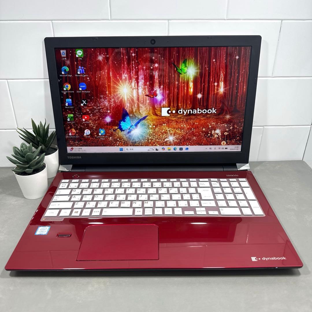 【高性能】東芝モデナレッド&ホワイト☘7世代i7☘新品SSD512GB T75/G 仕様 2018夏モデル モデナレッド PT75GRP-BEA2 | dynabook