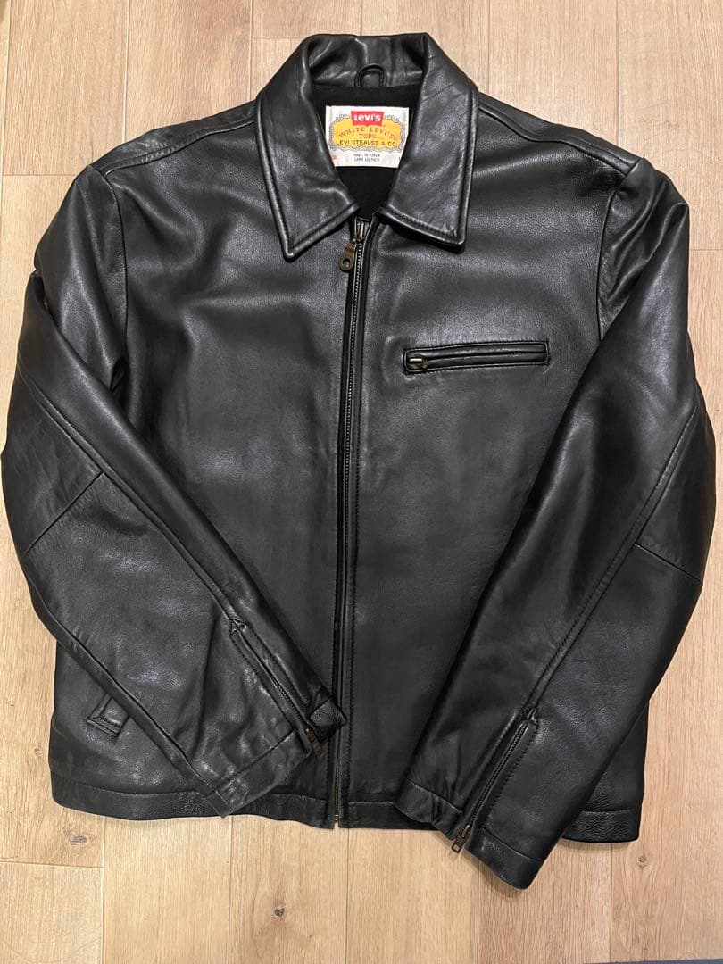 90年代　Levi's ラムレザー シングルライダースジャケット L ブラック 90年代 Levi's ラムレザー シングルライダースジャケット L ブラック