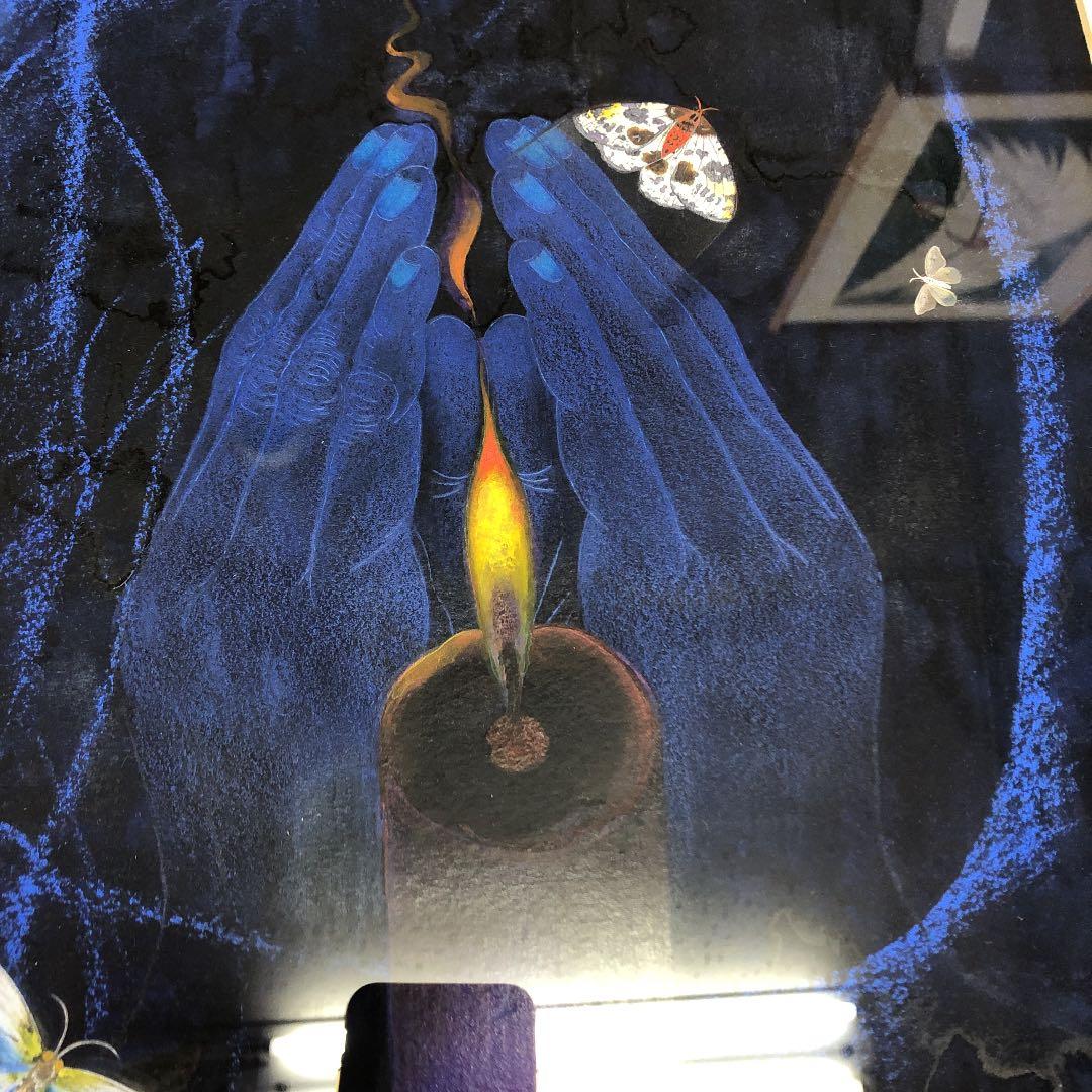 紙に油彩　沢登みよじ　無数刧(むすうごう) 1977年制作　第1回個展出品作