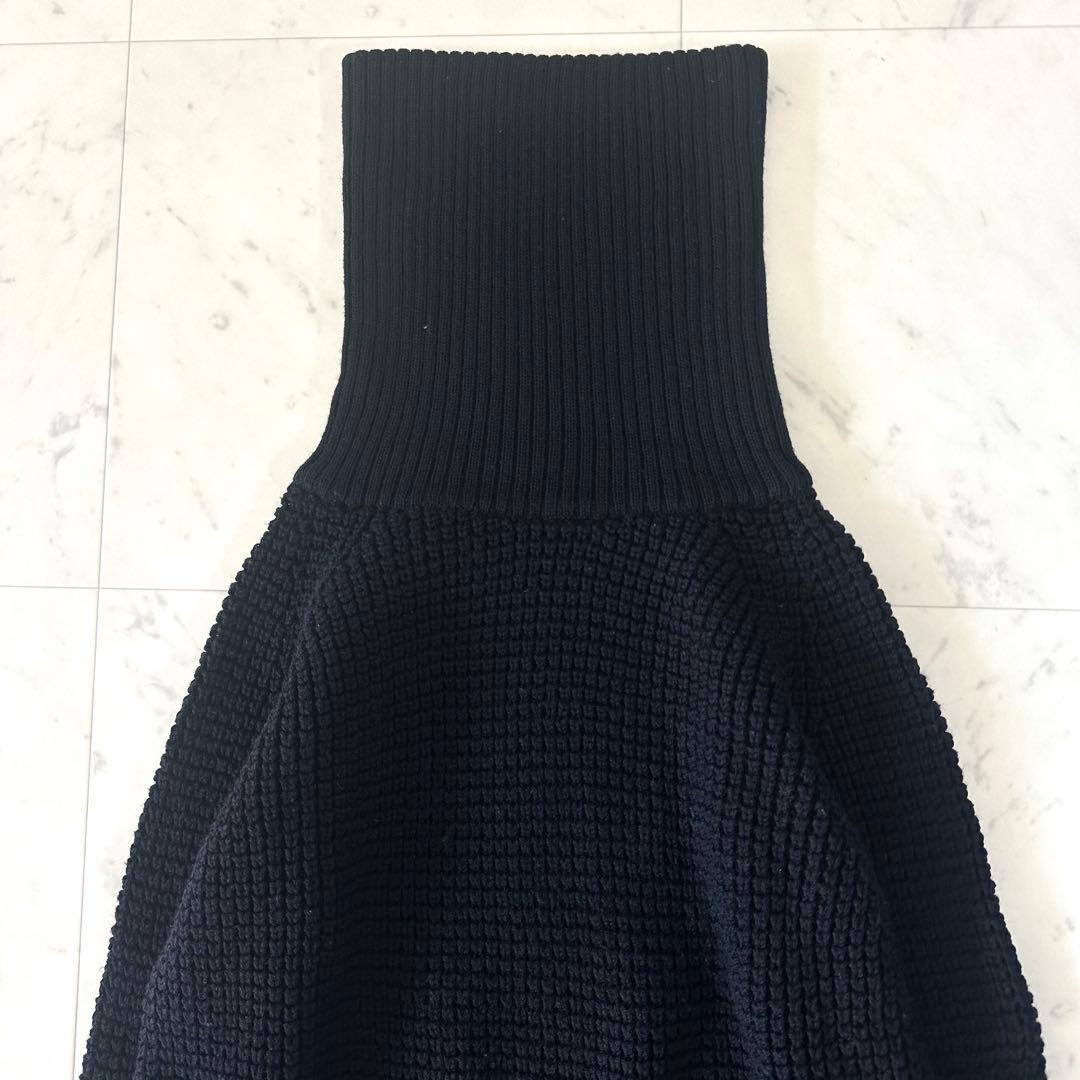 美品♪ドゥーズィエムクラス ワッフル編みタートルネックニット 黒