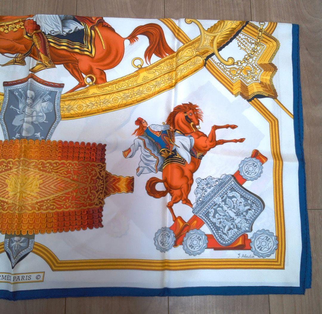 a57 HERMES エルメス スカーフ 馬と武器 88cm 箱付き - メルカリ