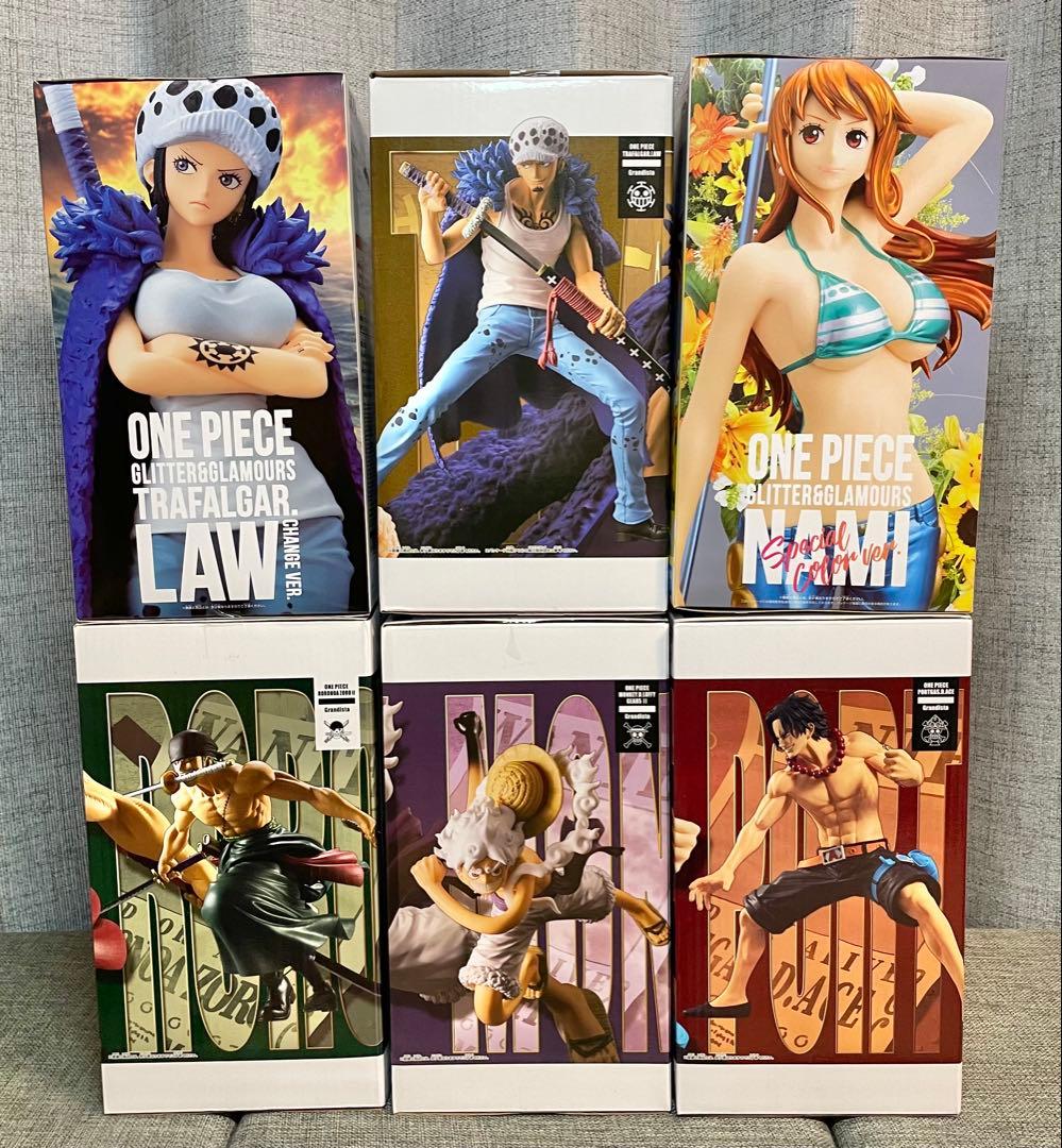 ワンピース フィギュア6個まとめ売り ルフィ エース ゾロ トラファルガー ナミ