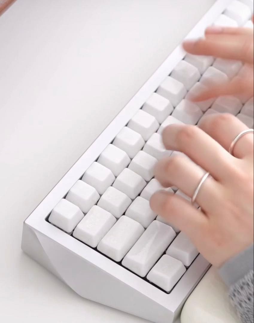 Cerakey キーキャップ White Crazed A SET B SET Ceramic Keycaps Full Set-White Crazed