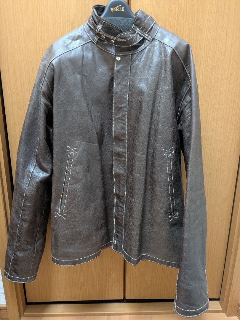 チンクアンタ　シングルライダースジャケット CINQUANTA（チンクワンタ） ブルゾン アウター CINQUANTA / スタンド