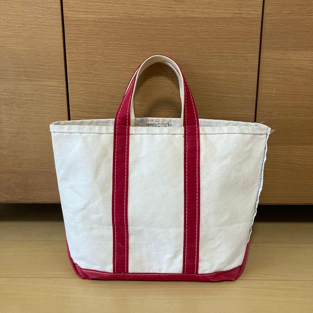 80s L.L Bean BOAT AND TOTE エルエルビーン トート 80s L.L.Bean BOAT AND TOTE 耳付き キャンバス トートバッグ ジップ